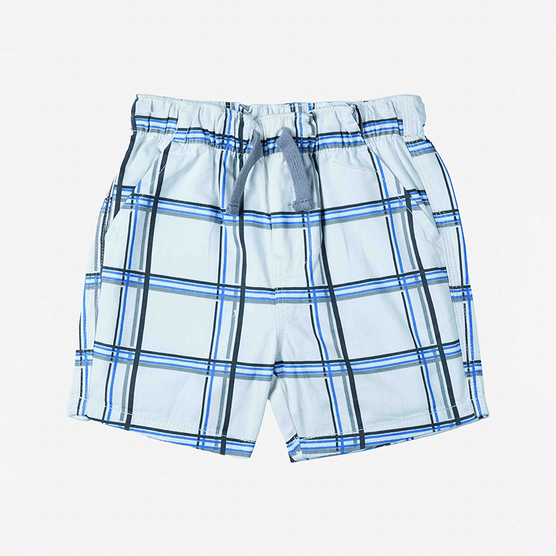 Picture of TORR White Check Boys Shorts