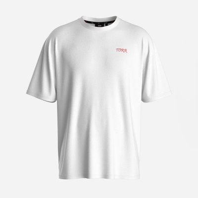 Picture of TORR White Drop Shoulder T-shirt