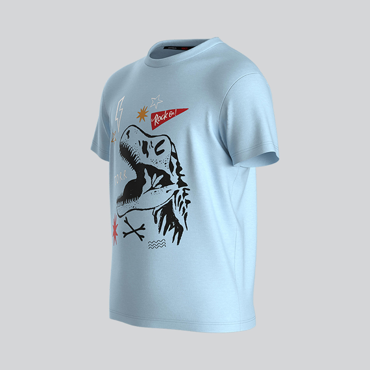 Picture of TORR Blue Solid Boys T-shirt