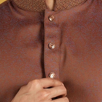 Picture of TORR Orange Rust Men's Panjabi