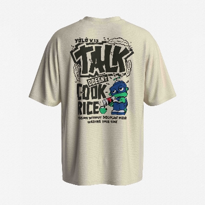 Picture of TORR Ivory Drop Shoulder T-shirt