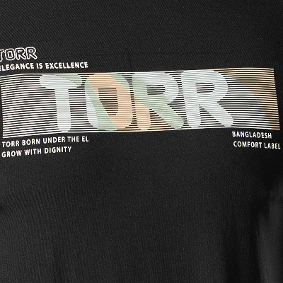 Picture of TORR Black Men's Activewear T-shirt