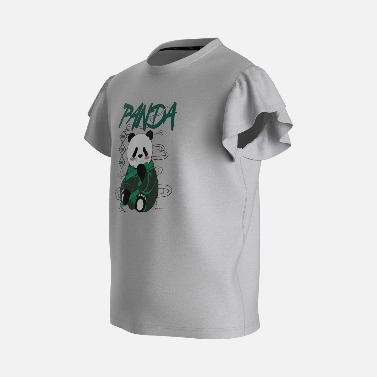 Picture of TORR Grey Lt.Â Solid Girl's T-shirt