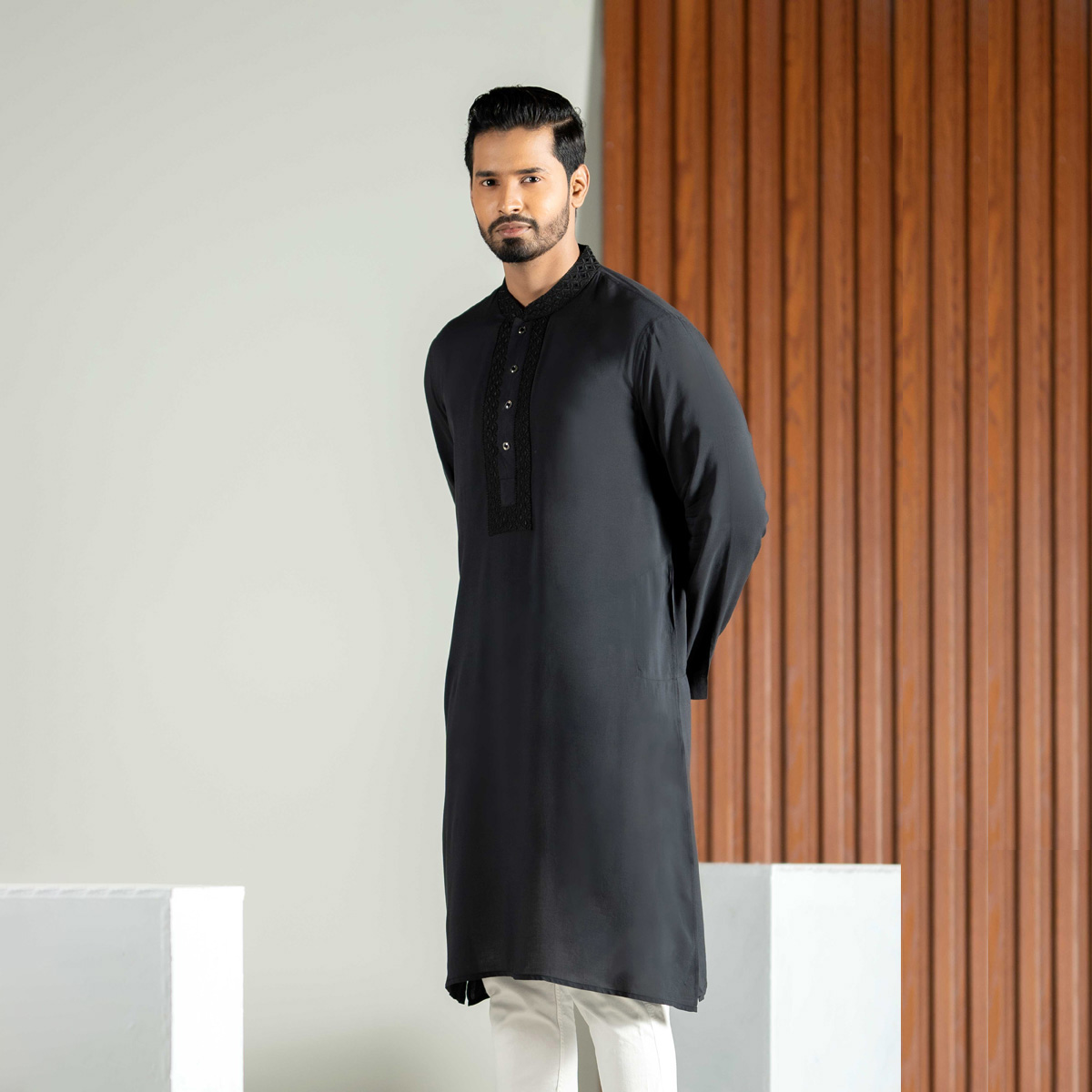 Picture of TORR Jet Black Men's Panjabi