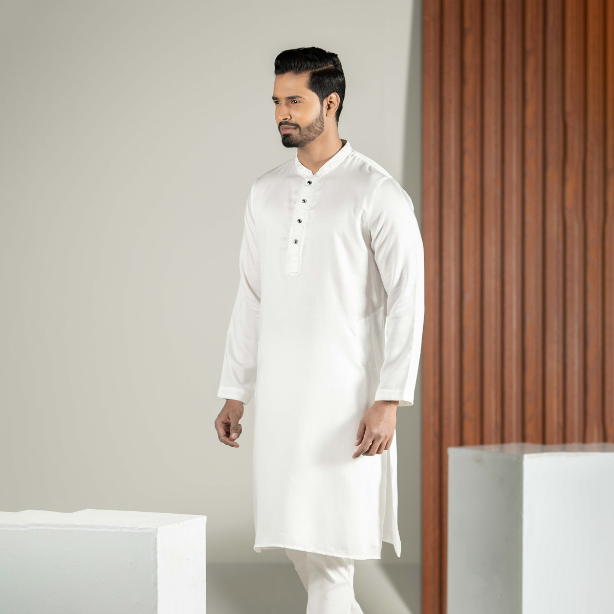 Picture of TORR White Men's Panjabi