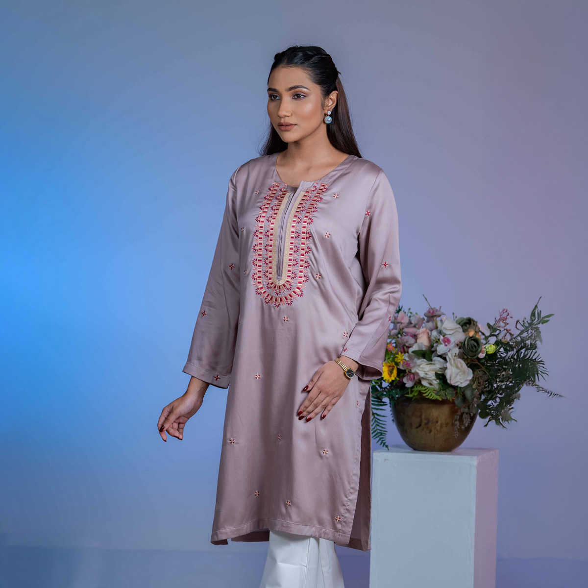 Picture of TORR Mauve Ethnic Wear (01 Piece Kurti)