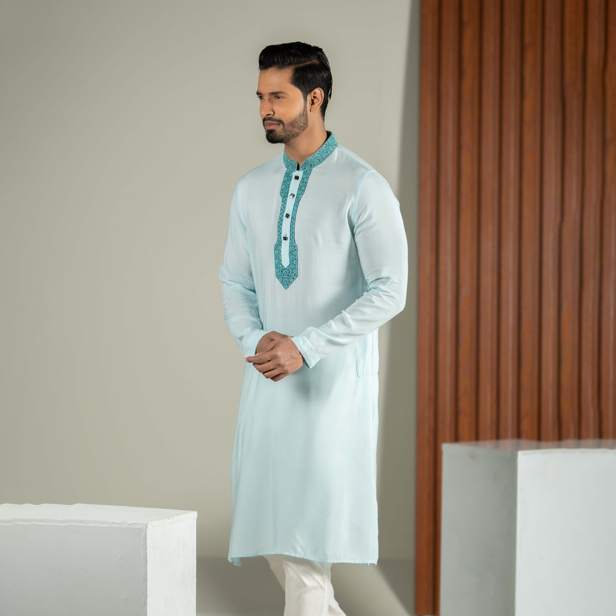 Picture of TORR Blue Glow Men's Panjabi