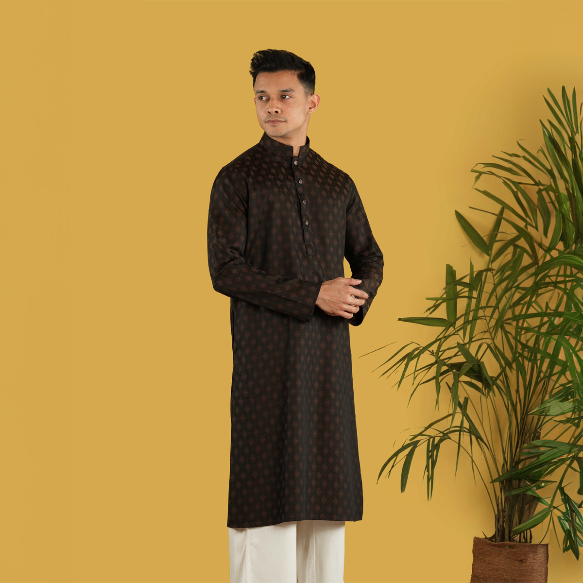 Picture of TORR Maroon Aop Men's Panjabi