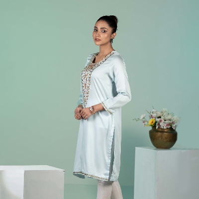 Picture of TORR Sky Blue Ethnic Wear (01 Piece Kurti)