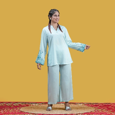 Picture of TORR Sky Blue Women's Co-Ord Set