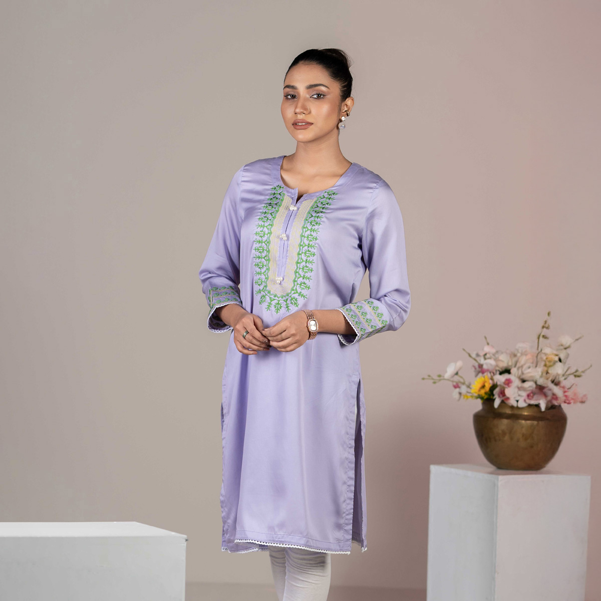 Picture of TORR Lavender Ethnic Wear (01 Piece Kurti)