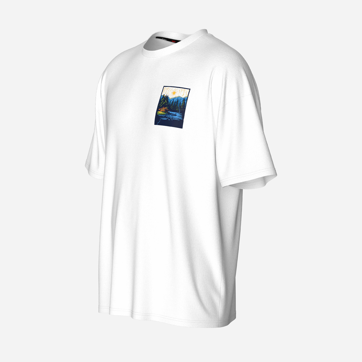 Picture of TORR White Drop Shoulder T-shirt