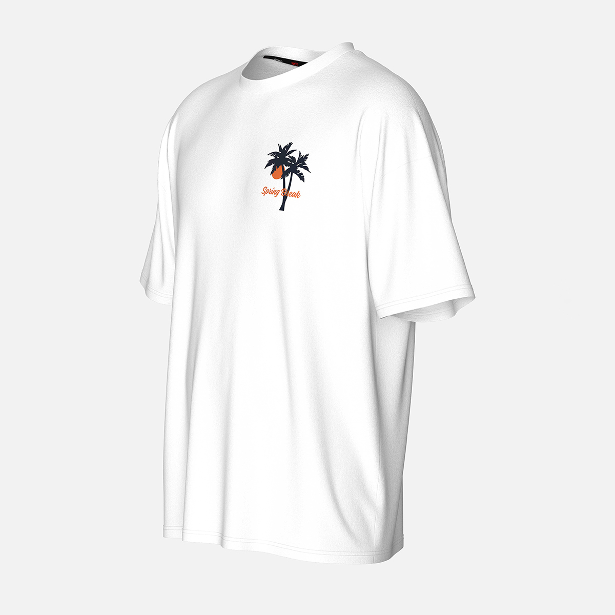 Picture of TORR White Drop Shoulder T-shirt