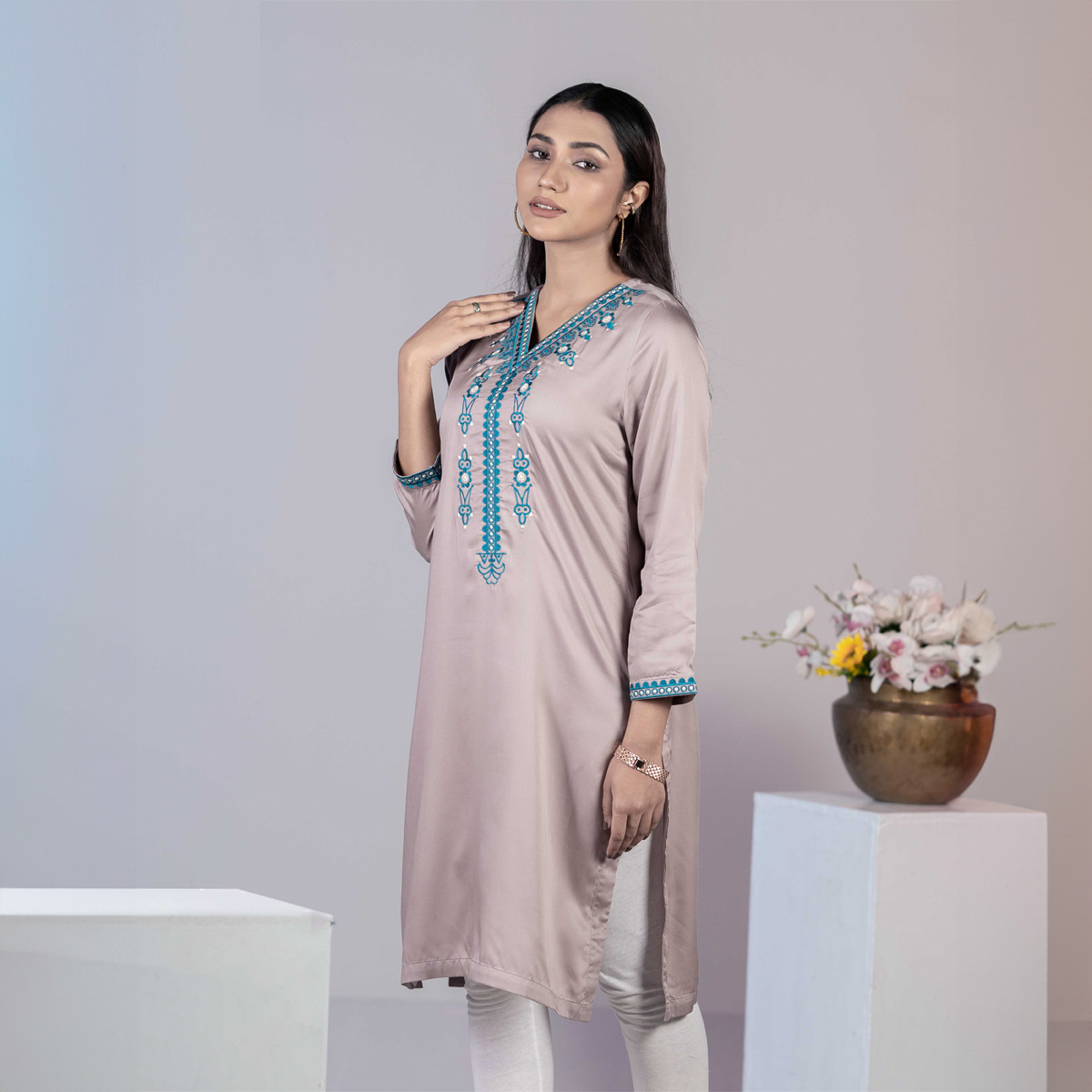 Picture of TORR Mauve Ethnic Wear (01 Piece Kurti)