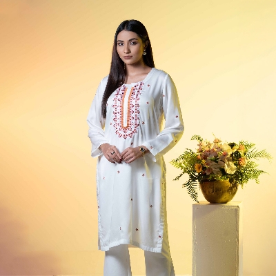 Picture of TORR Off White Ethnic Wear (01 Piece Kurti)