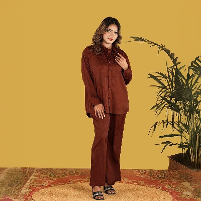 Picture of TORR Dark Brown Women's Co-Ord Set