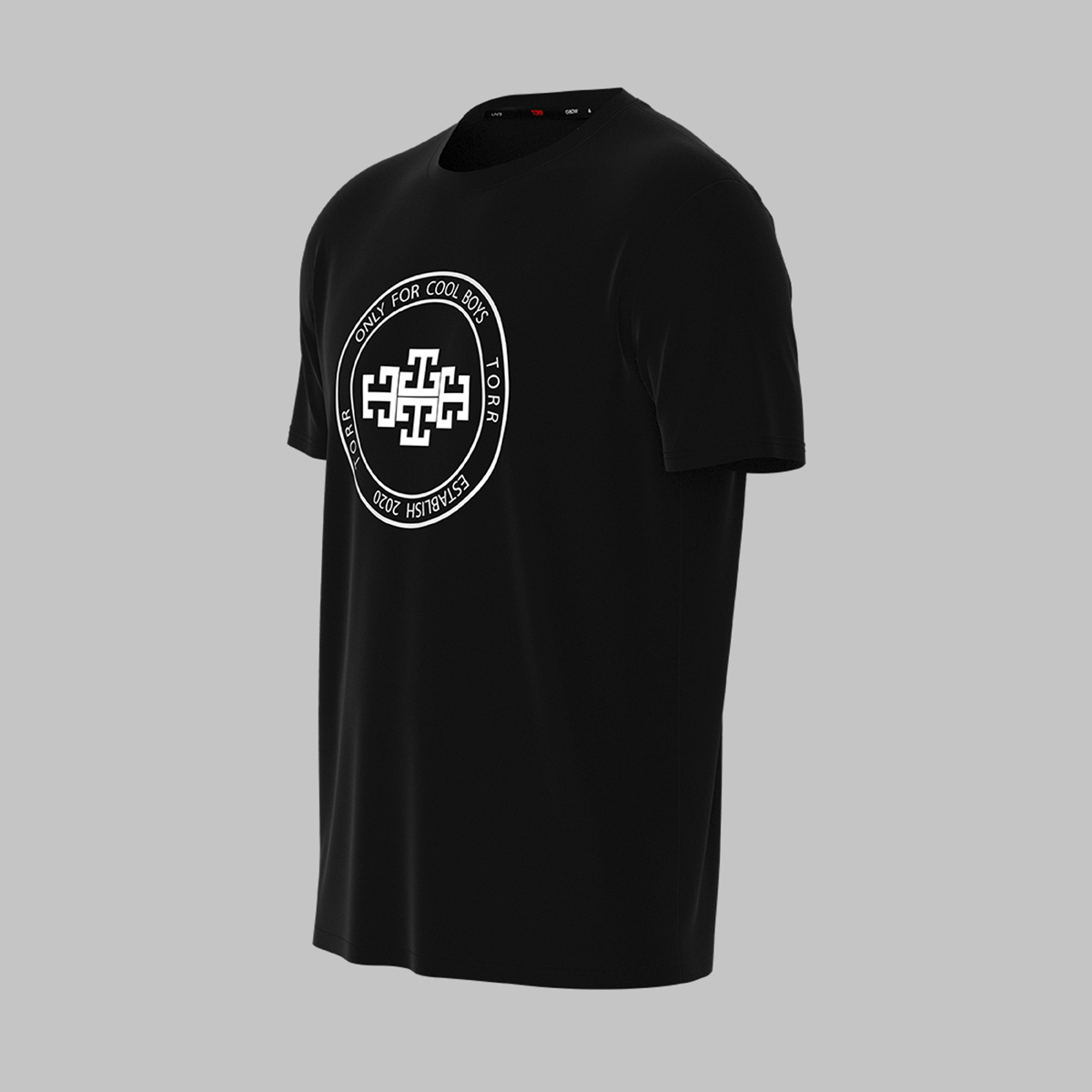 Picture of TORR Black Men's Activewear T-shirt