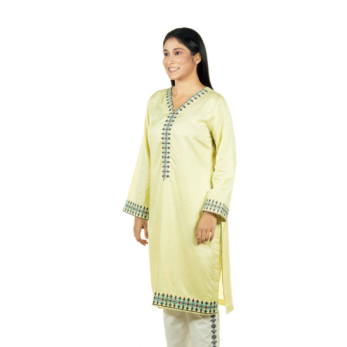 Picture of TORR Pale Lime Ethnic Wear (01 Piece Kurti)
