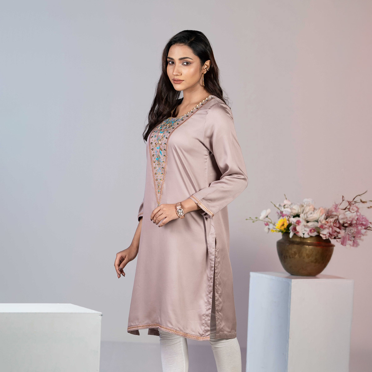 Picture of TORR Mauve Ethnic Wear (01 Piece Kurti)