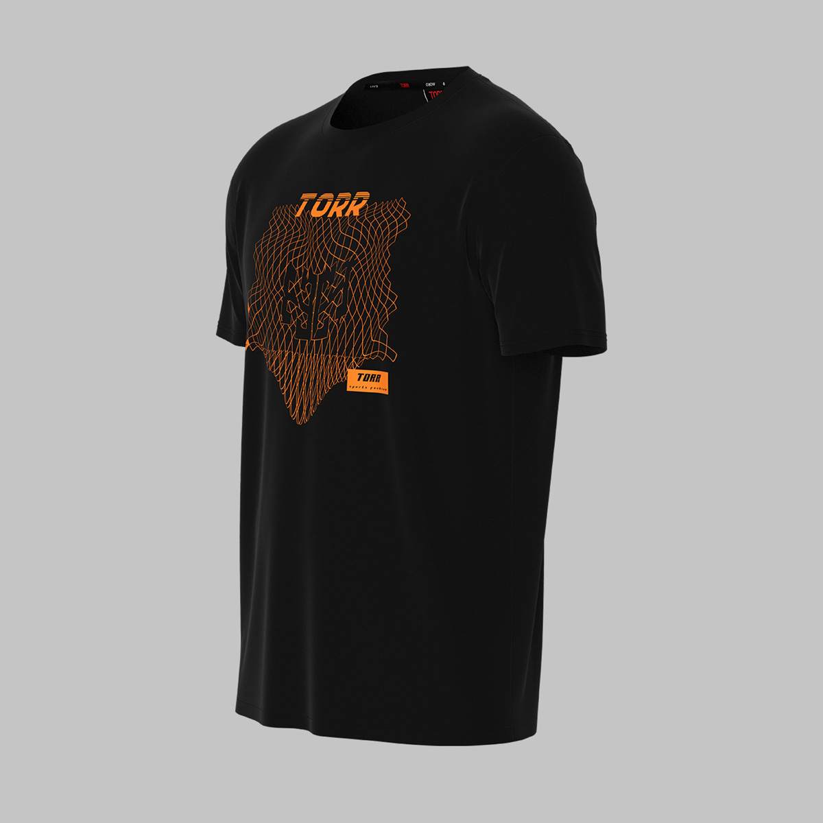 Picture of TORR Black Men's Activewear T-shirt