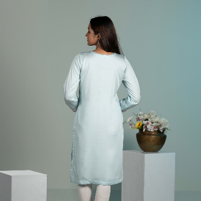 Picture of TORR Sky Blue Ethnic Wear (01 Piece Kurti)