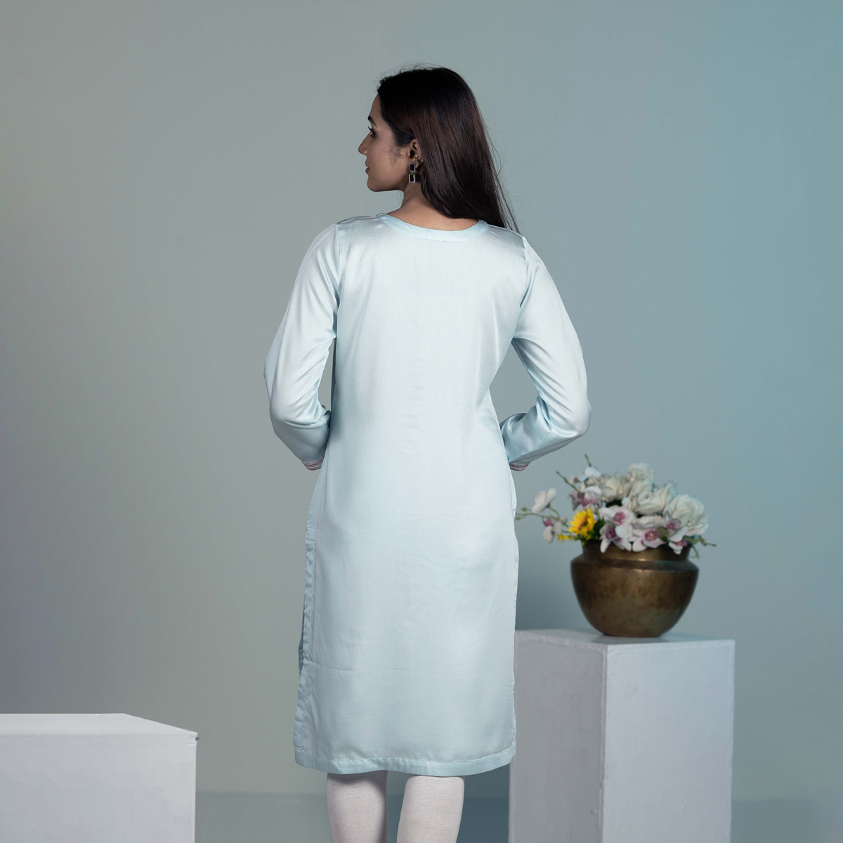 Picture of TORR Sky Blue Ethnic Wear (01 Piece Kurti)