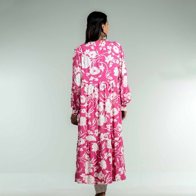 Picture of TORR Pink AOP Women's Long Top