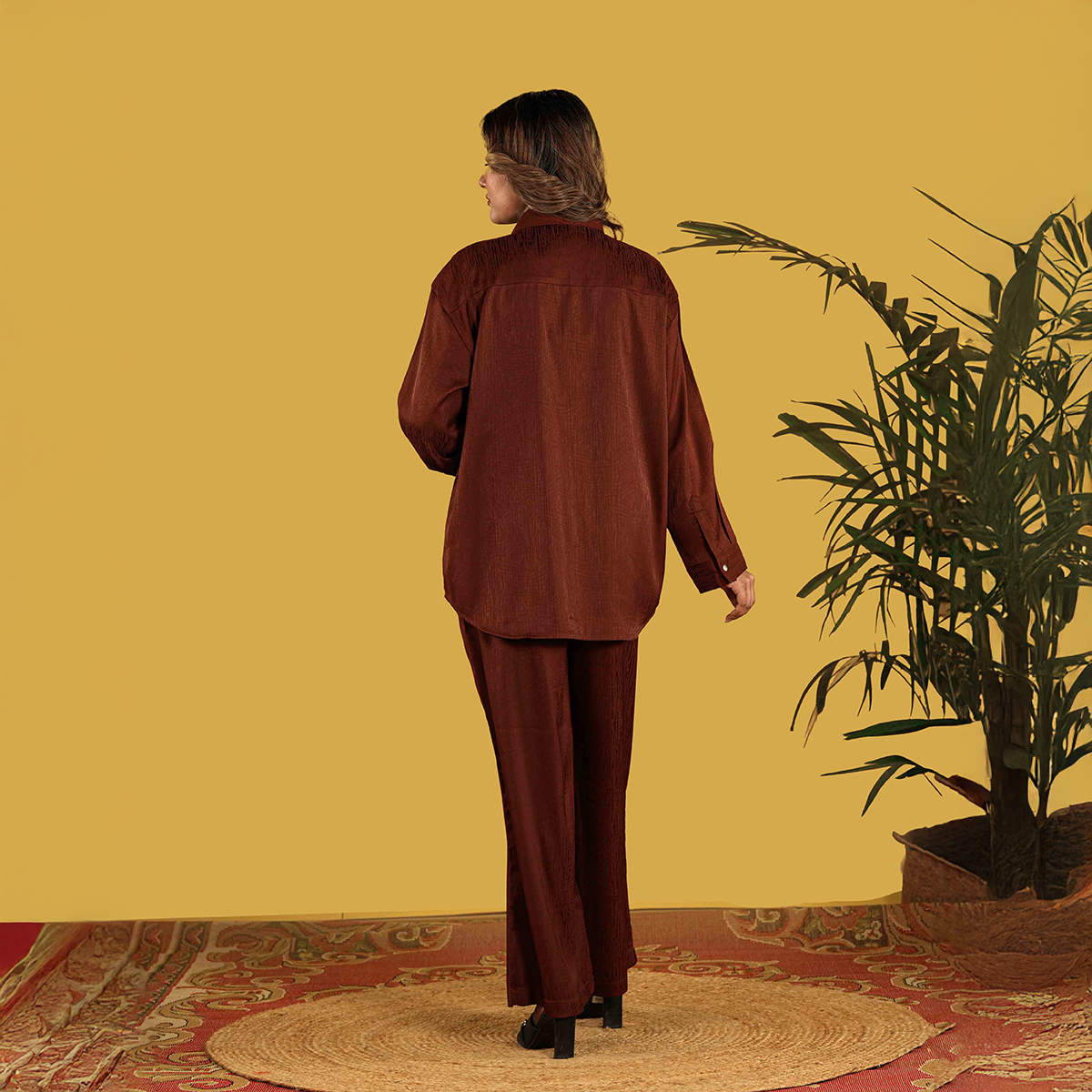 Picture of TORR Dark Brown Women's Co-Ord Set