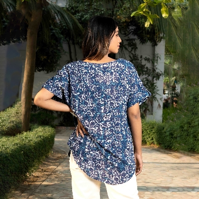 Picture of TORR Blue AOP Women's Top