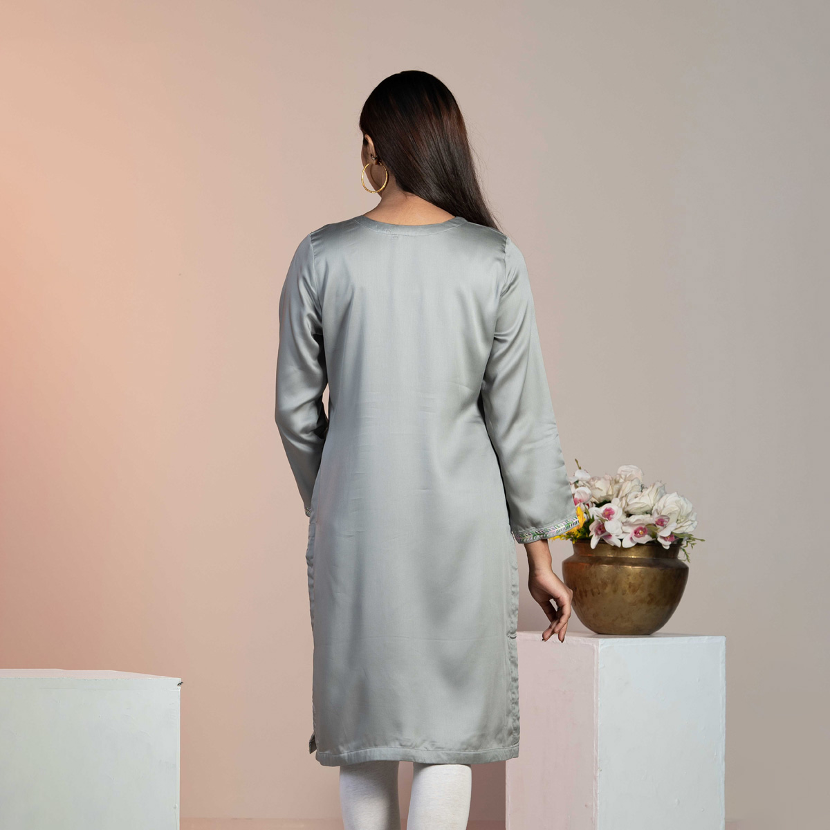 Picture of TORR Silver Ethnic Wear (01 Piece Kurti)