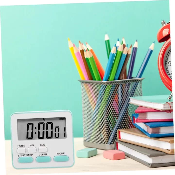 Picture of Digital Display Baking Timer Timer Alarm Clock Kitchen Reminder Cute Clock Digital Clocks Silent Clock Food Abs Student Stopwatch Oven Timers