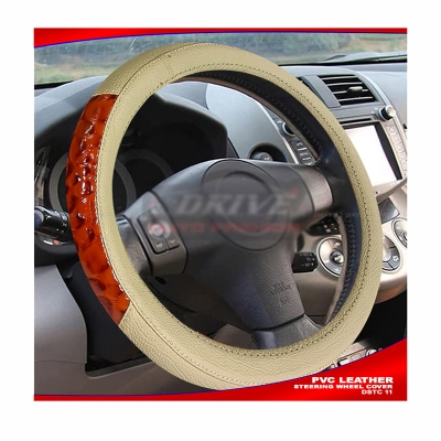 Picture of PVC Leather Steering Wheel Cover - Beige DSTC 11