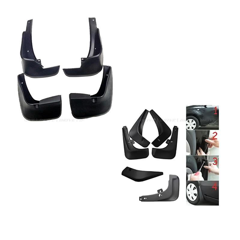 Picture of TOYOTA MUD FLAPS CAR WHEEL MAT PVC Mud guard Cover - Black