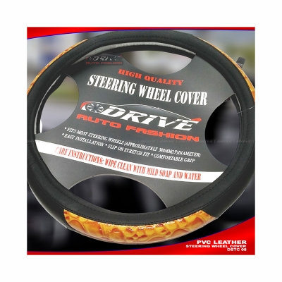 Picture of PVC Leather Steering Wheel Cover - Black DSTC 08