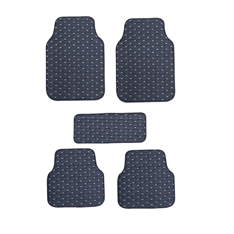 Picture of PVC Leather 2D Car Mat - Black and Beige Embroidery - Elevate Your Car Interior - Easy To Use and Clean - A Unique Choice For Your Car