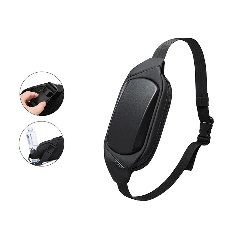 Picture of BANGE 7266 Anti-Theft Chest Bag – Waterproof EVA Hard Shell Crossbody for Travel & Daily Use Sling Bag -Waist Bag