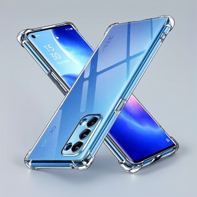 Picture of Transparent Back Cover for Oppo Reno 5 4G / 5G Luxury Soft Case for Maximum Protection and Style