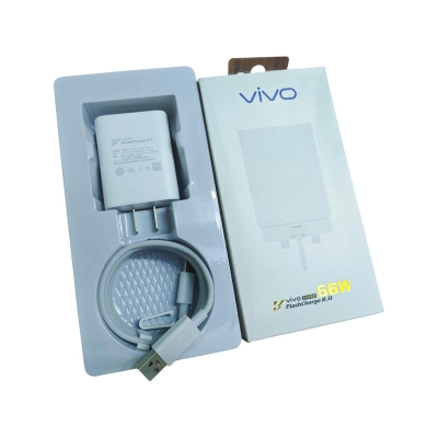 Picture of Vivo 66W FlashCharge 2.0 Charger for Vivo X Series & Latest/5G Phones.For Vivo V23 , V23e , V23e 5G , V23 5G , V23 Pro , V25 , V25 , Y35 ,Y55 , Y76 5G , Y75 ,  Y78 , Y78+ , iQOO Z7 , iQOO Z7s , iQOO Pad , X70 Pro