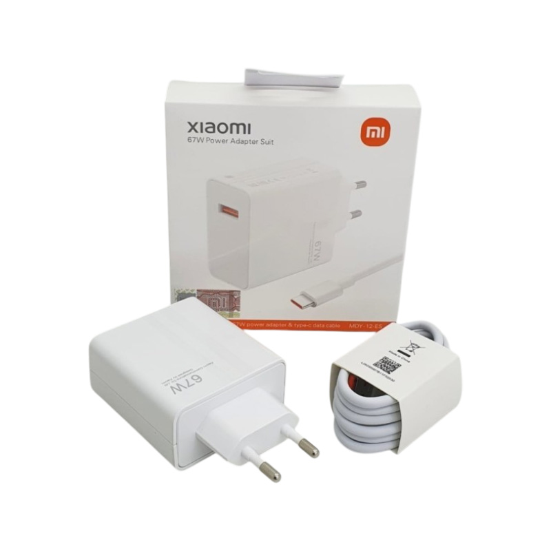 Picture of Xiaomi 67W Fast Charger and 6A USB Type C Charging Cable Set Wall Charger Single USB-A Port Power Adapter Charging for Xiaomi