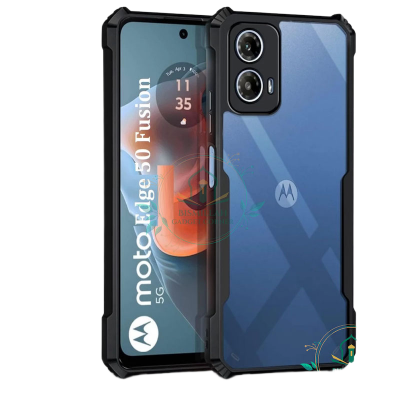 Picture of Xundd Back Cover for Motorola Edge 50 Fusion Transparent Hybrid Hard PC Back Bumper