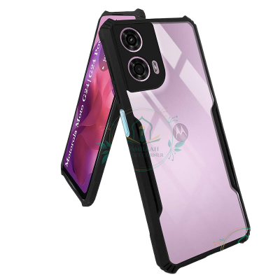 Picture of Xundd Back Cover for Motorola Moto G24 Transparent Hybrid Hard PC Back Bumper