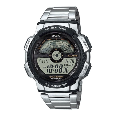 Picture of Casio AE-1100WD-1AVDF Youth World Time Digital Chain Watch