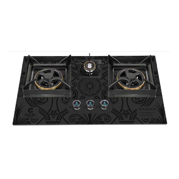Picture of Gazi Smiss Gas Stove Aluminum Double Burner, Smike-free Blue Flame with Super Energy Saving Technology GH-8302M (Best Price)