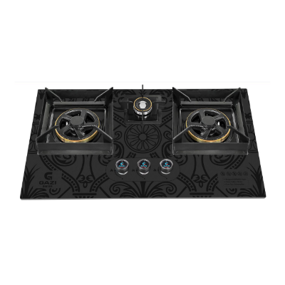 Picture of Gazi Smiss Gas Stove Aluminum Double Burner, Smike-free Blue Flame with Super Energy Saving Technology GH-8302M (Best Price)