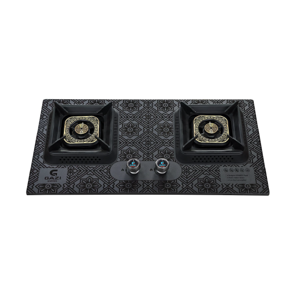 Picture of Gazi Smiss Gas Stove Aluminum Double Burner, Smike-free Blue Flame with Super Energy Saving Technology GH-8204M (Best Price)