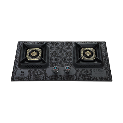 Picture of Gazi Smiss Gas Stove Aluminum Double Burner, Smike-free Blue Flame with Super Energy Saving Technology GH-8204M (Best Price)
