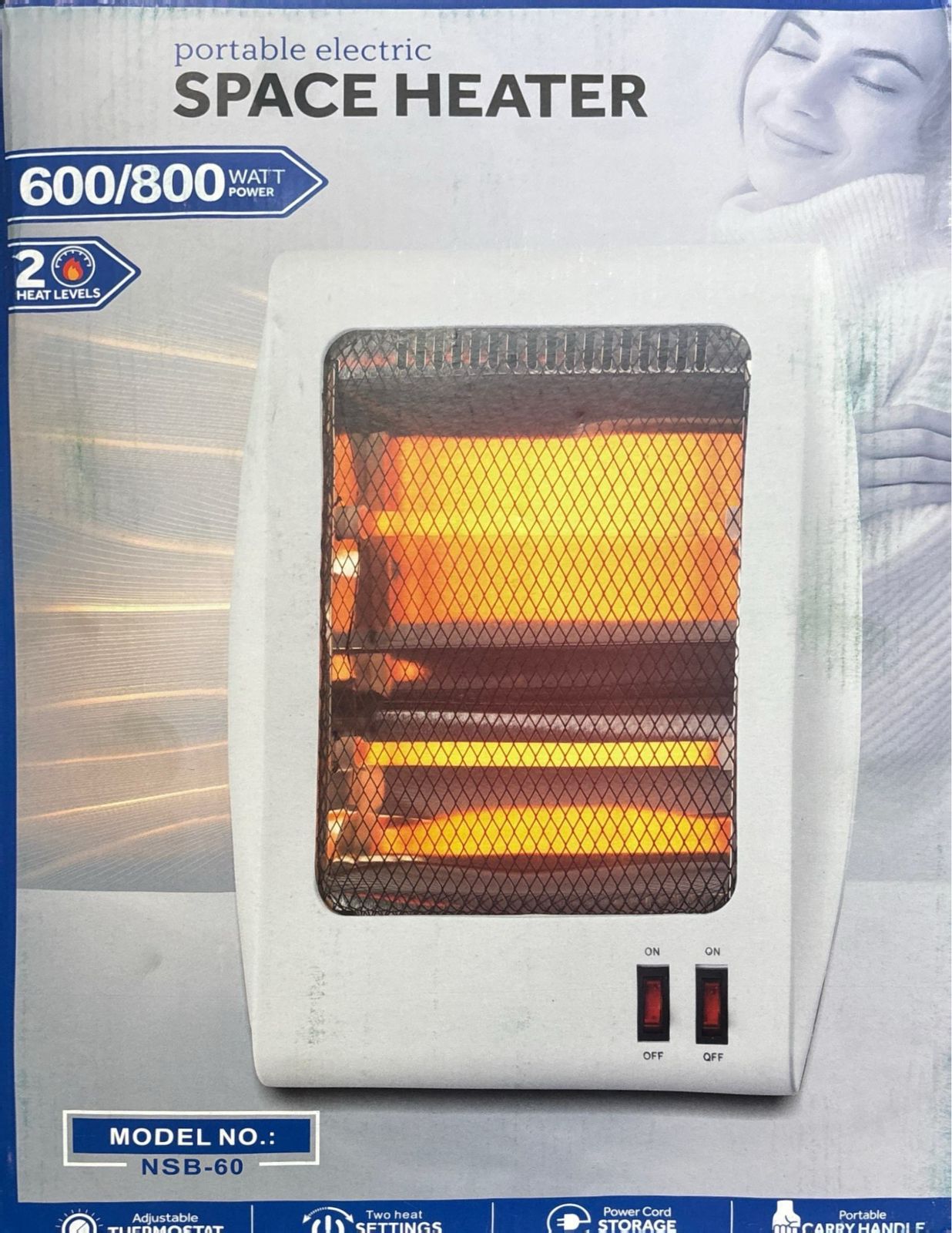 Picture of Portable Electric Space Heater 800W Two Heat Modes
