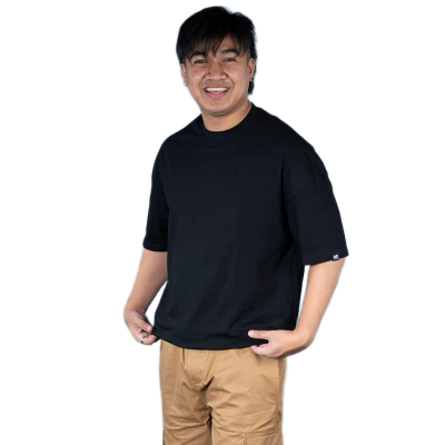 Picture of Mad Koffee Oversized Drop Shoulder T-Shirt Black