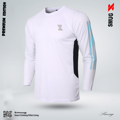 Picture of SMUG Premium Full Sleeve T-shirt Combo 3 pcs- Black , White and Sky blue