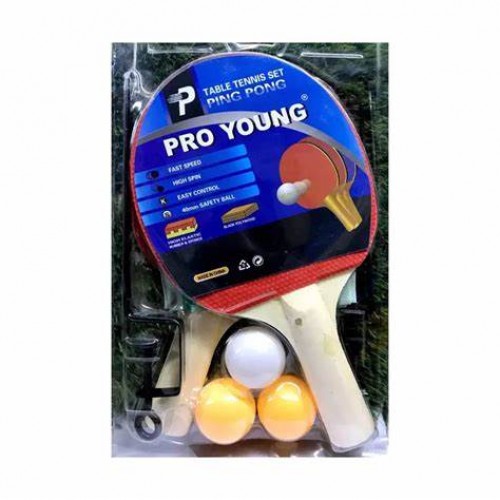 Picture of Pro Young Table Tennis Racket Set with 3 Balls Ping Pong Paddle for Match Training